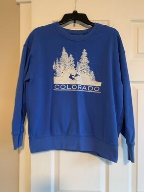 Blue Colorado Graphic Sweatshirt